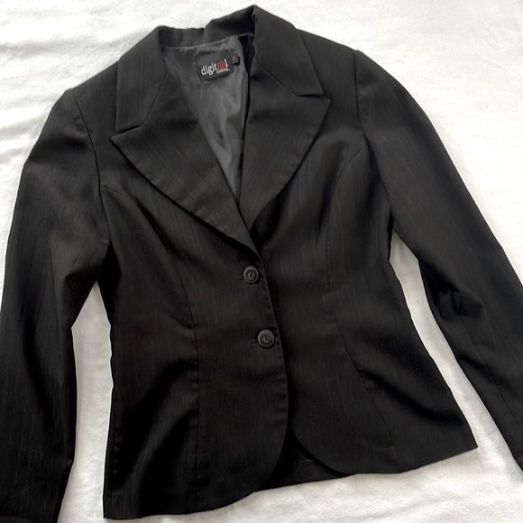 🦋3/40 VINTAGE Fitted Black Blazer Suit Jacket (7) - Picture 16 of 16